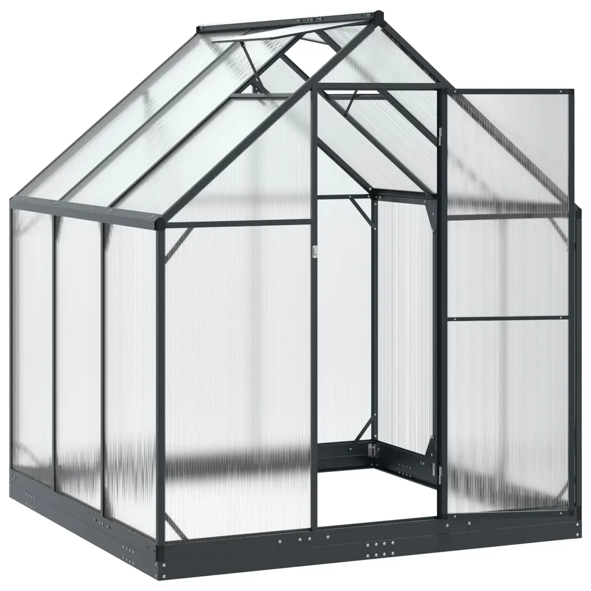Garden Greenhouse Tunnel Frame for Outdoor Use Adjustable Height Anthracite 183.5cm