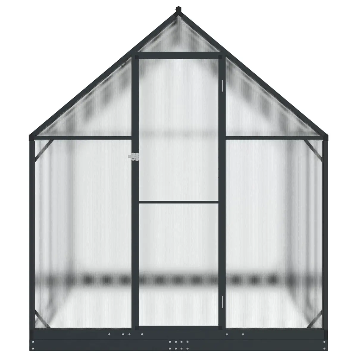 Garden Greenhouse Tunnel with Door Adjustable Height Anthracite