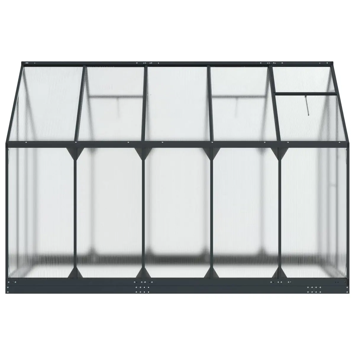 Garden Greenhouse Tunnel with Door Adjustable Height Anthracite