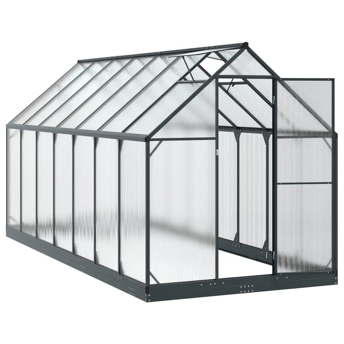 Garden Greenhouse Tunnel Anthracite Adjustable Height Weather-Resistant