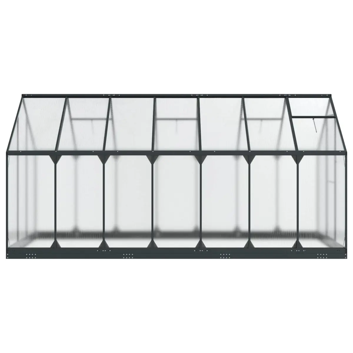 Garden Greenhouse Tunnel Anthracite Adjustable Height Weather-Resistant