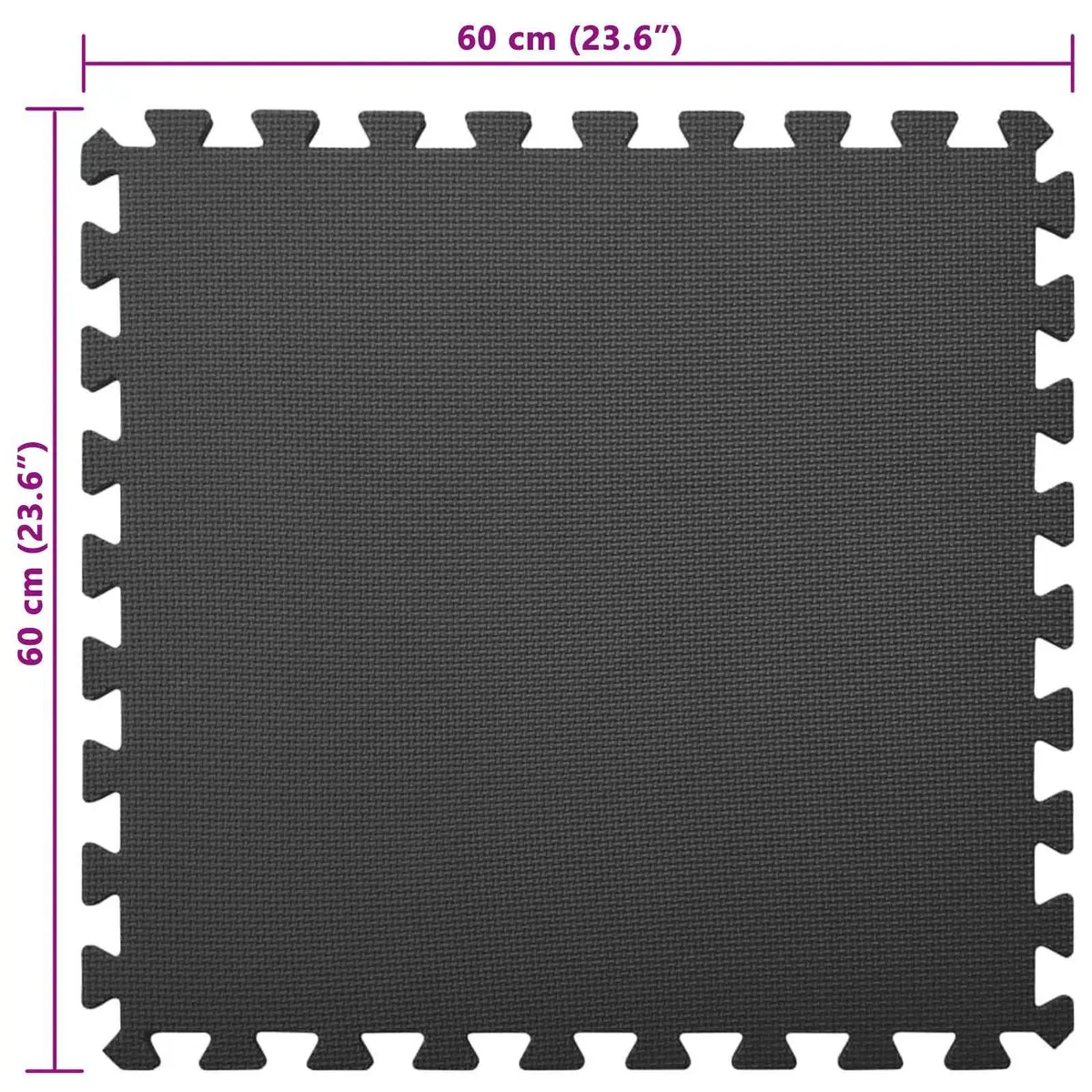 Pool Ground Mat 6 Pcs Black EVA Foam Modular Interlocking Tiles Poolside