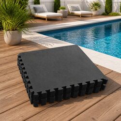 EVA Foam Pool Ground Mat with 12 Modular Interlocking Pieces