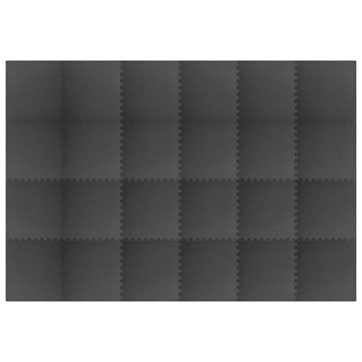 24 Black EVA Foam Poolside Tiles