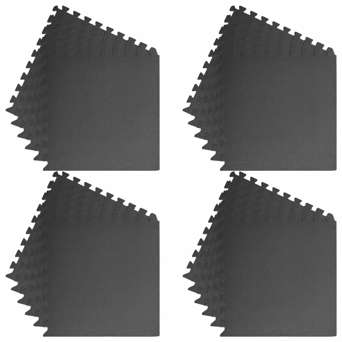 24 Black EVA Foam Poolside Tiles