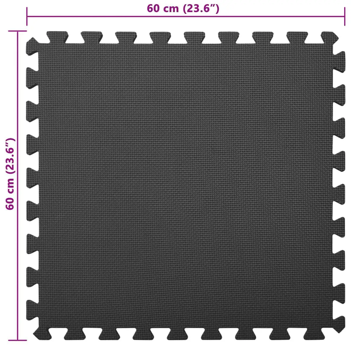 24 Black EVA Foam Poolside Tiles