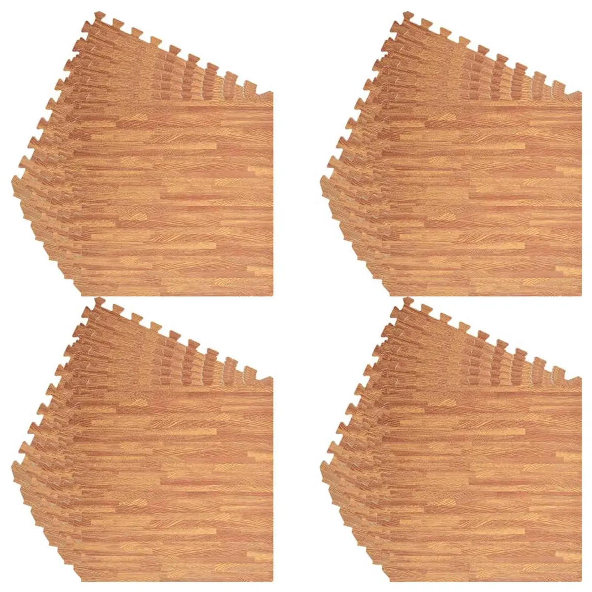 Pool Ground Mat 24 Pieces EVA Foam Modular Interlocking Tiles Poolside Brown