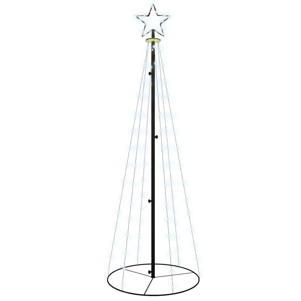 Christmas Cone Tree Indoor Outdoor 70cm Diameter 180cm Height 108 Cold White LEDs