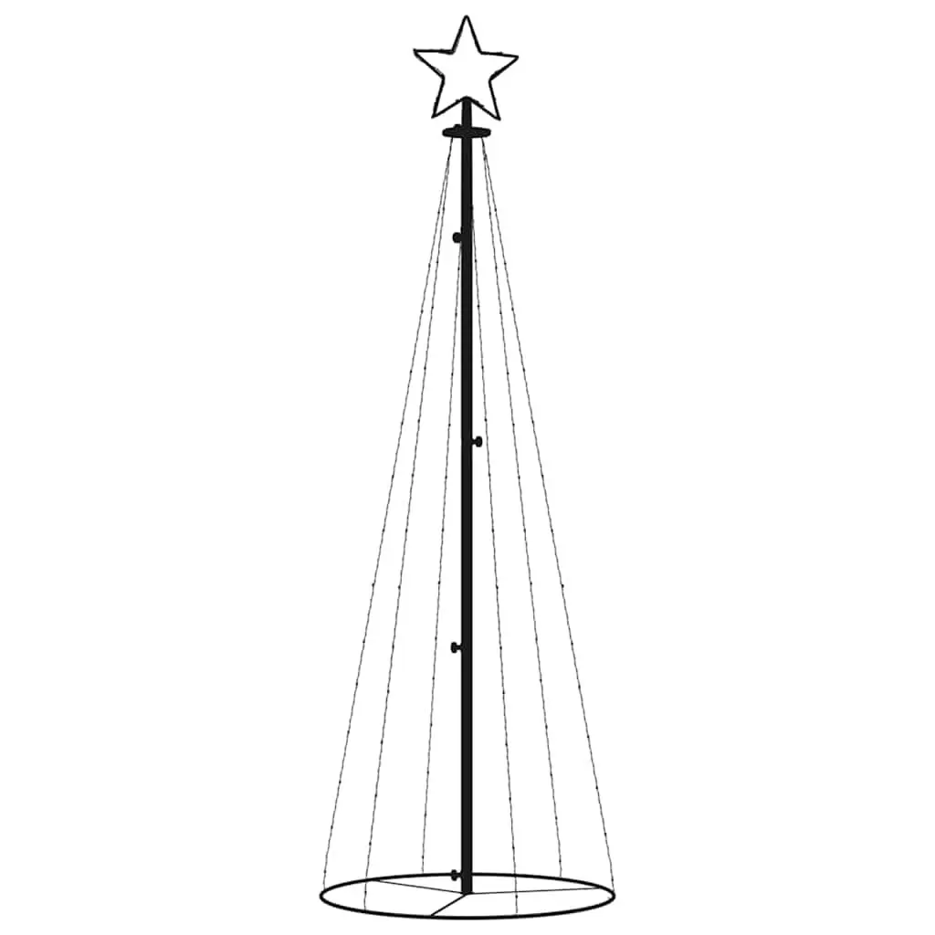 Christmas Cone Tree Indoor Outdoor 70cm Diameter 180cm Height 108 Cold White LEDs