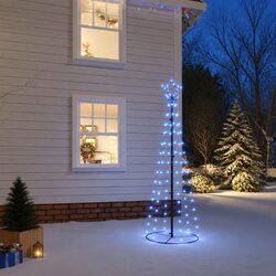 Specifications for 180cm Blue Illuminated Christmas Cone Tree