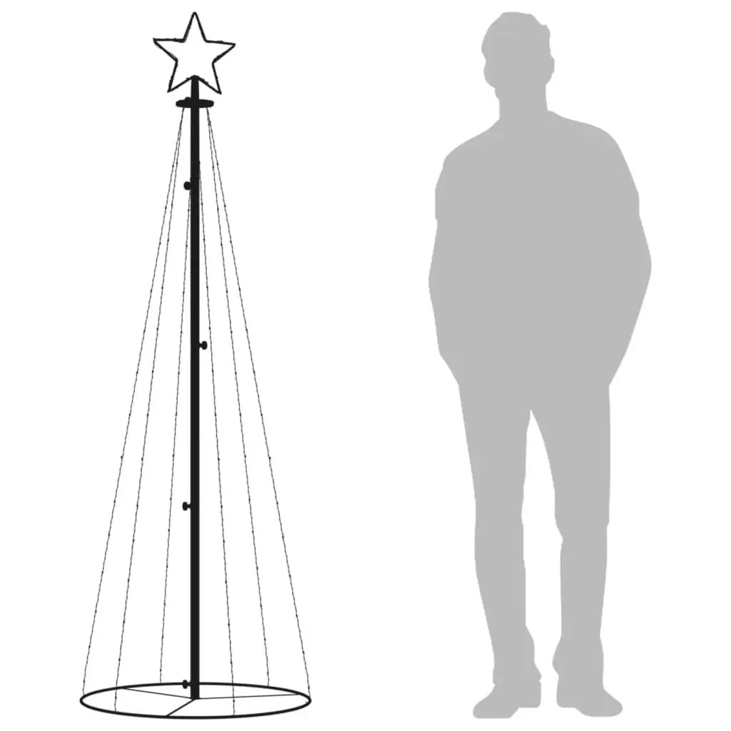Christmas Cone Tree Indoor Outdoor 180cm 108 LEDs