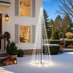Christmas Cone Tree 310 Cold White LEDs 100x300cm Indoor Outdoor Holiday
