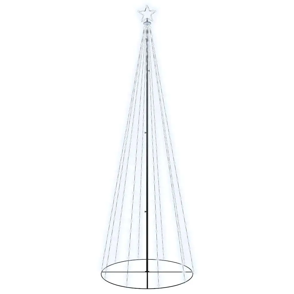 Christmas Cone Tree 310 Cold White LEDs 100x300cm Indoor Outdoor Holiday