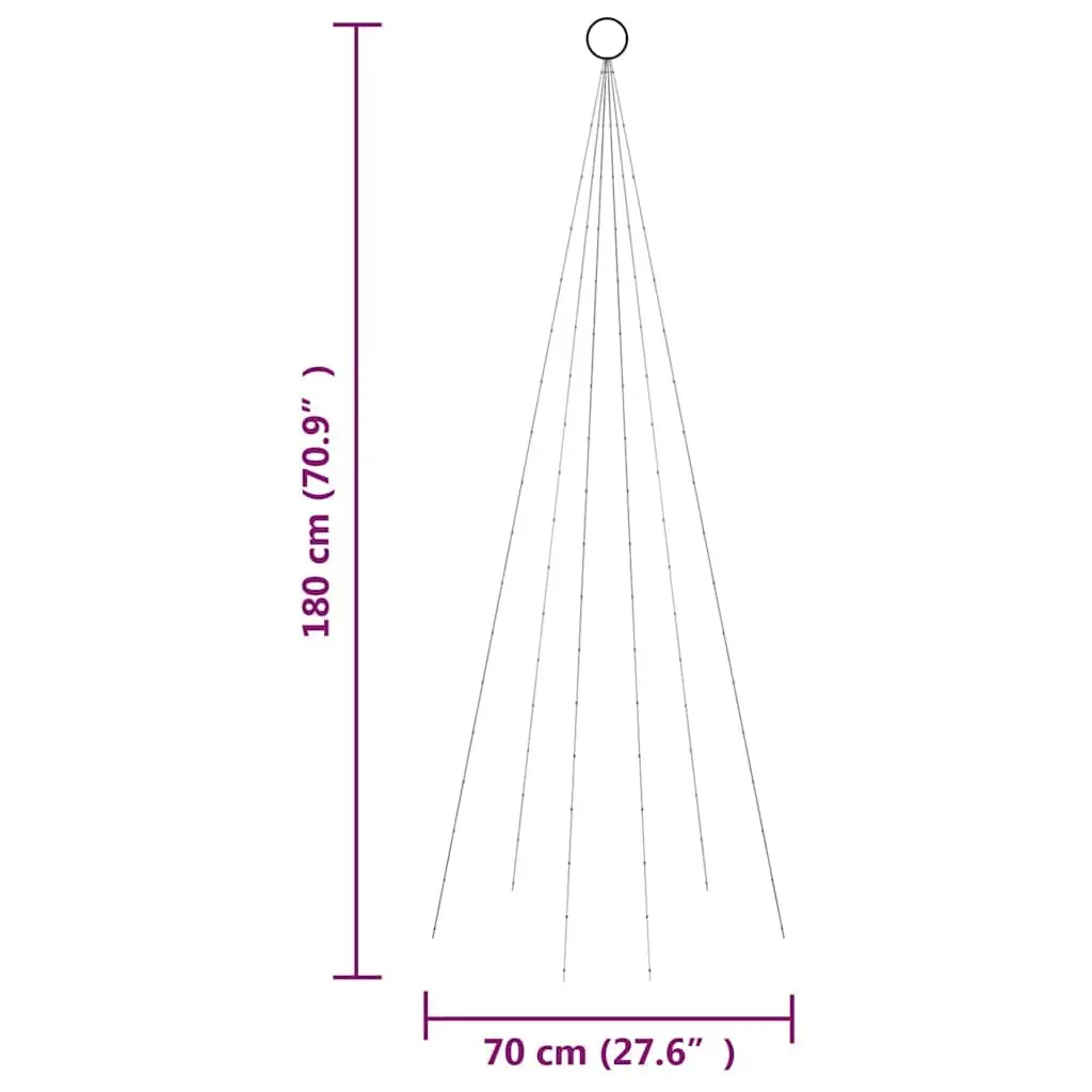 Christmas Tree Flagpole Light 108 LEDs 180cm