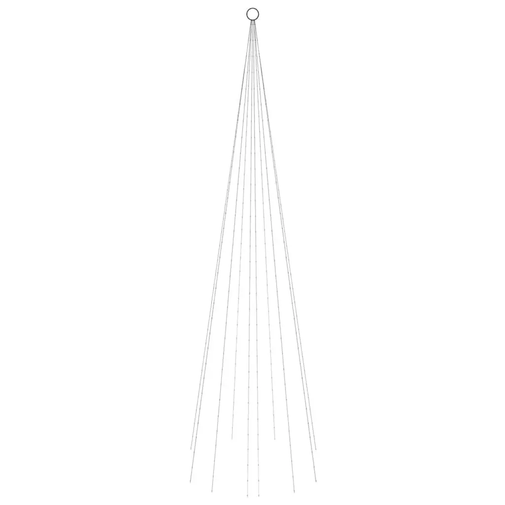Christmas Tree Flagpole Light Outdoor 300cm 310 Warm White LEDs 8 Effects