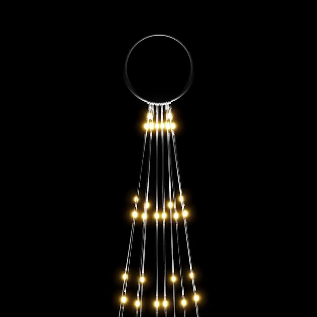 Christmas Tree Flagpole Light Outdoor 300cm 310 Warm White LEDs 8 Effects