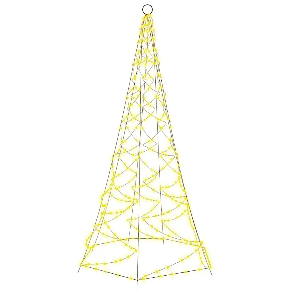 LED Christmas Tree for Flagpole 180cm 200 Warm White Lights 8 Effects