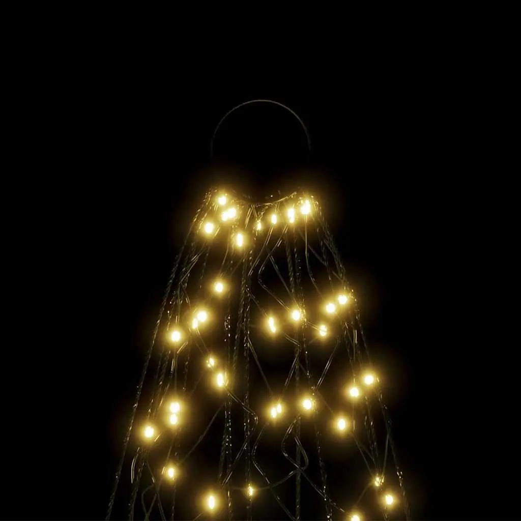 LED Christmas Tree for Flagpole 180cm 200 Warm White Lights 8 Effects