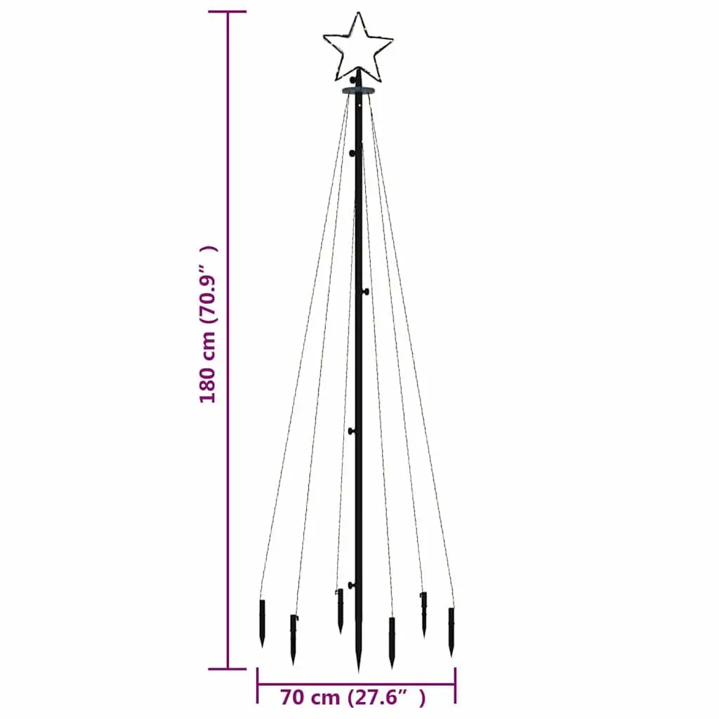 180cm Christmas Tree with Spike and LEDs