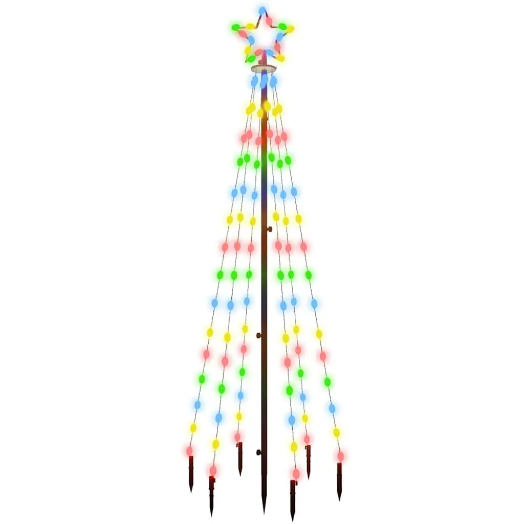 Christmas Tree Indoor Outdoor 180cm 108 Multicolour LEDs 8 Lighting Effects