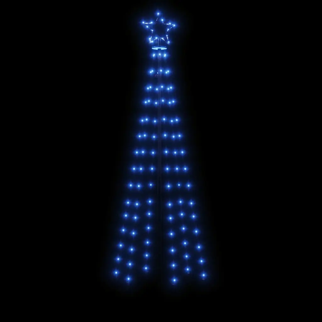 Blue Christmas Tree for Home and Garden 180cm with Spike Base and 108 LEDs