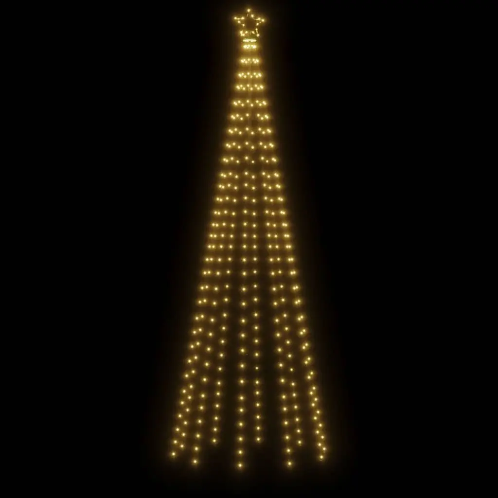 Christmas Tree with Spike Warm White 310 LEDs 300cm Height Holiday Home Decor