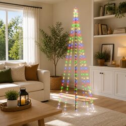 Christmas Tree with Spike 300cm Multicolour 310 LEDs 8 Light Effects Holiday