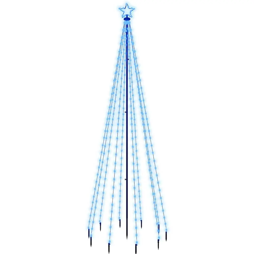 Christmas Tree with Spike Blue 310 LEDs 300cm Tall Holiday Home Decoration