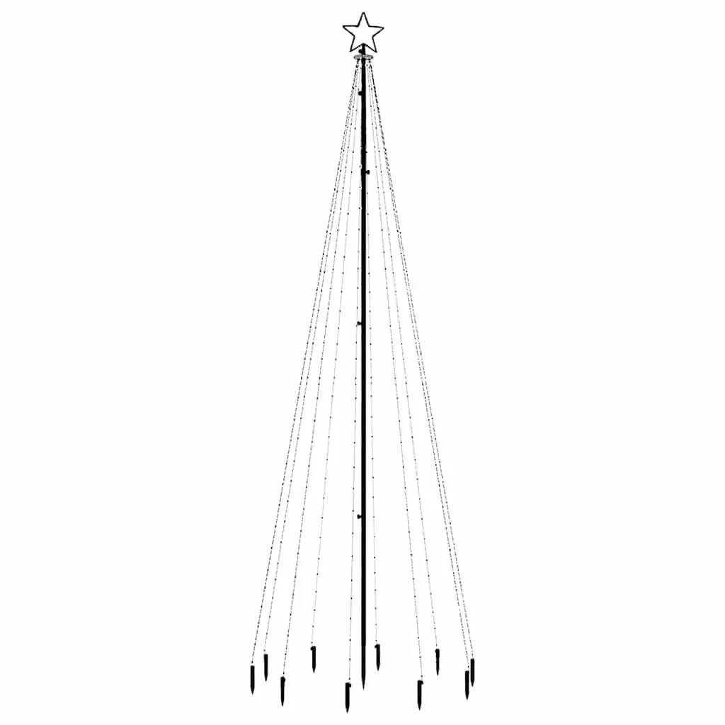 Christmas Tree with Spike Blue 310 LEDs 300cm Tall Holiday Home Decoration