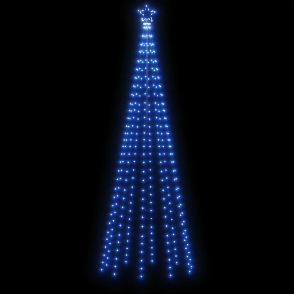 Christmas Tree with Spike Blue 310 LEDs 300cm Tall Holiday Home Decoration