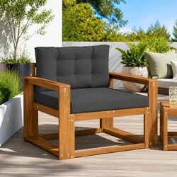 Outdoor Middle Sofa Section - Solid Acacia Wood Design