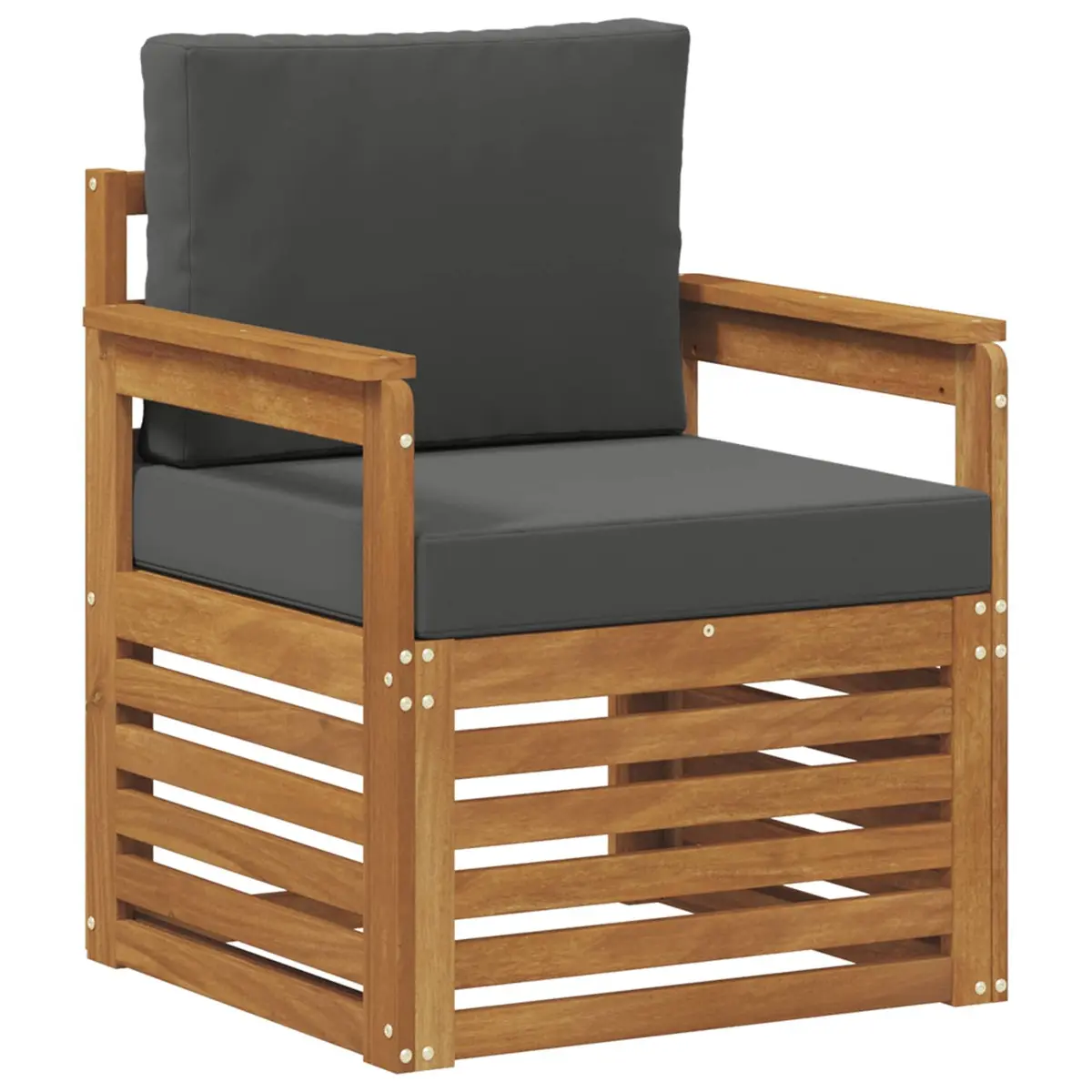 Outdoor Sectional Sofa Set Garden Patio Furniture Modular Brown Wood