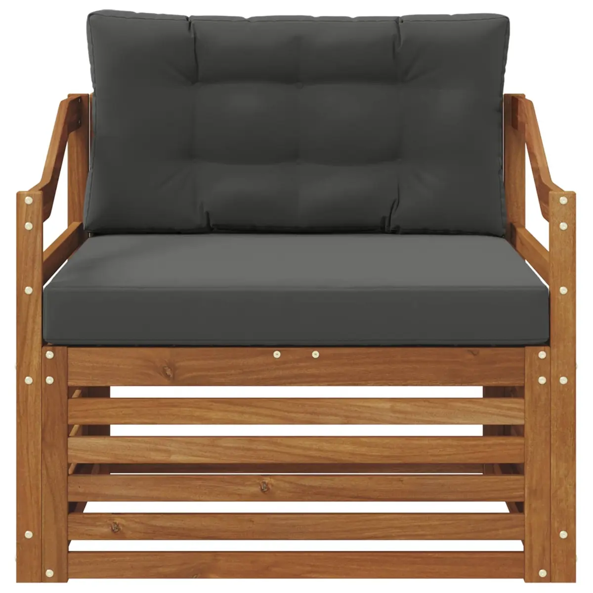Solid Acacia Wood Sectional Sofa Set for Outdoor Use