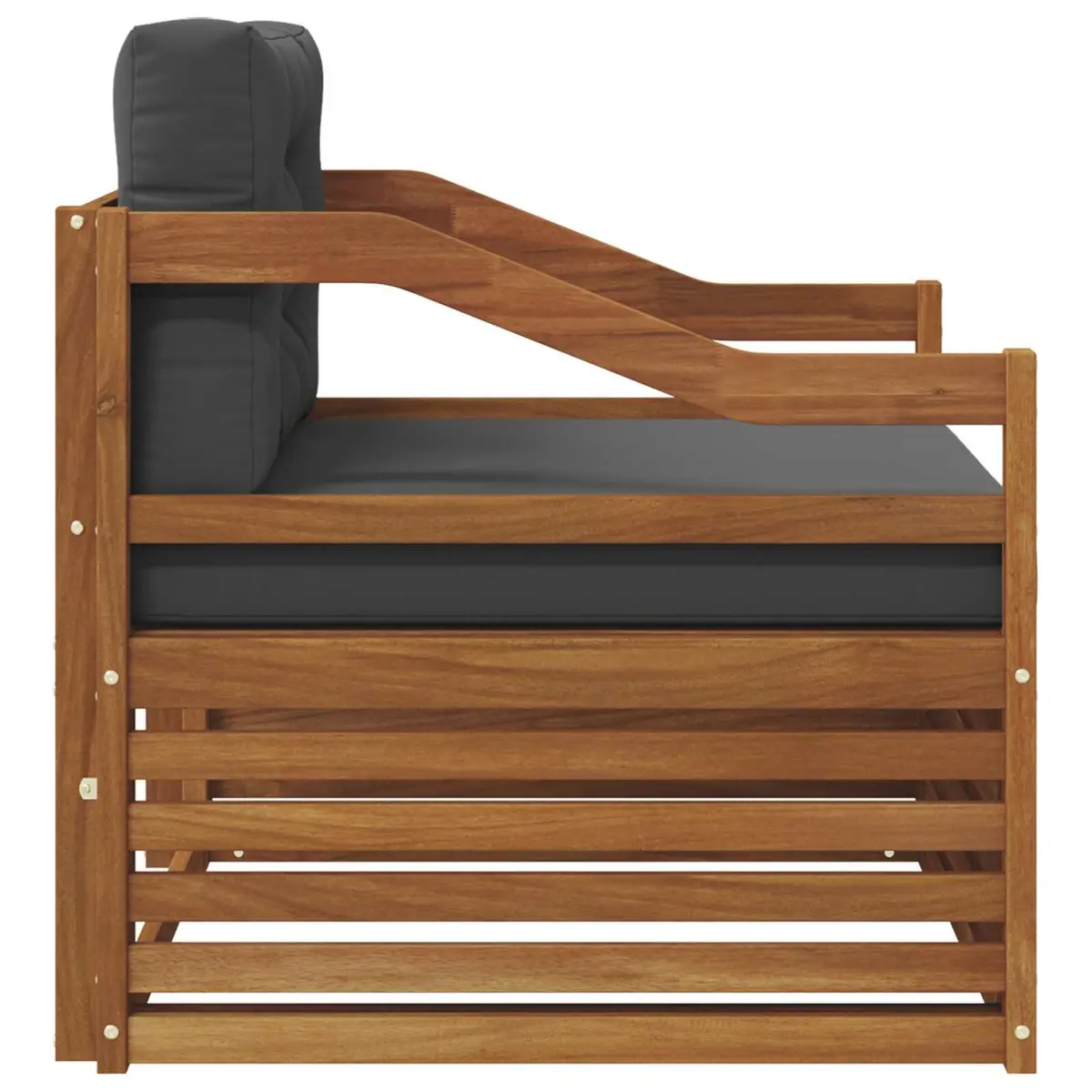 Solid Acacia Wood Sectional Sofa Set for Outdoor Use