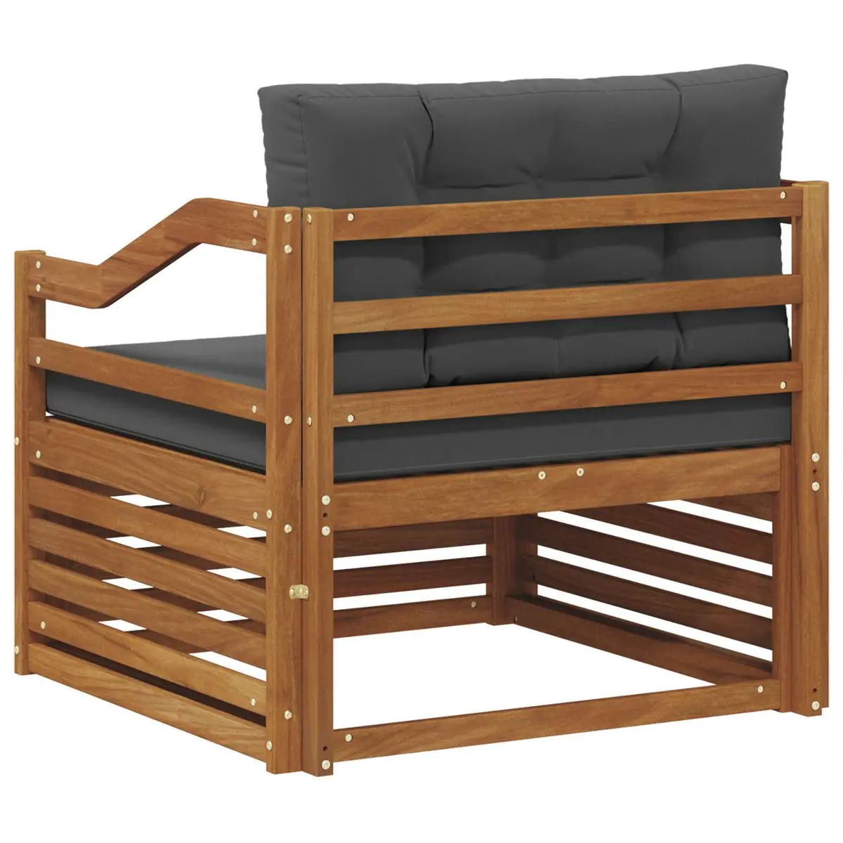 Solid Acacia Wood Sectional Sofa Set for Outdoor Use