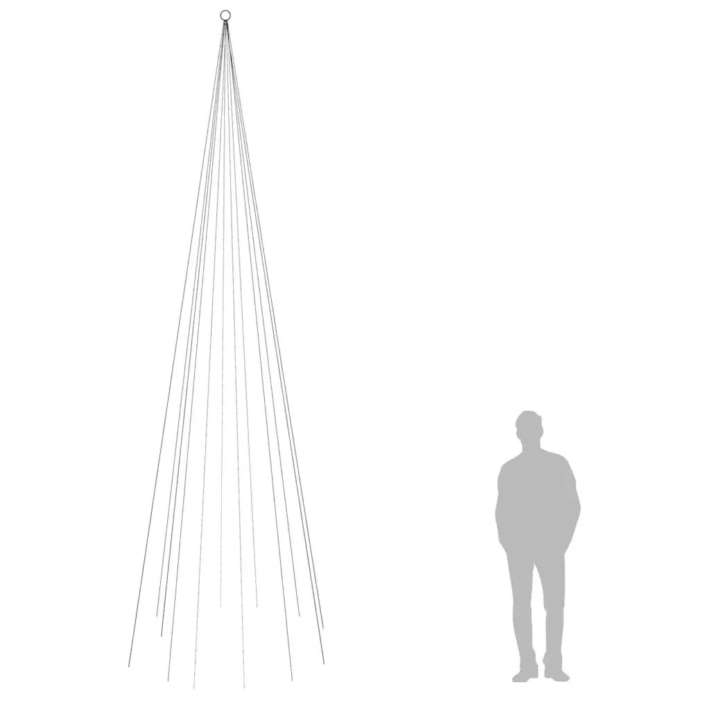 500cm Flagpole Mounted LED Christmas Tree