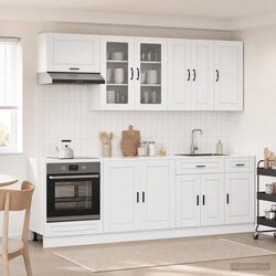 Specifications of 8 Piece High Gloss White Kitchen Storage Unit