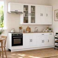 Specifications of Kitchen Unit White Engineered Wood 8 Pieces