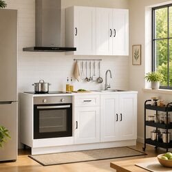 Specifications of 5-Piece White Engineered Wood Kitchen Cabinet