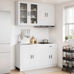 4-Piece Kitchen Storage Cabinet - Engineered Wood Specs