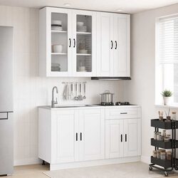4 Piece Engineered Wood Kitchen Storage Set