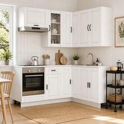 8 Piece Kitchen Cabinet Unit in White - Specifications