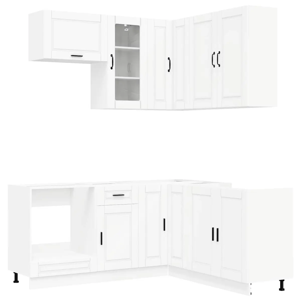 8 Piece Kitchen Cabinet Unit in White