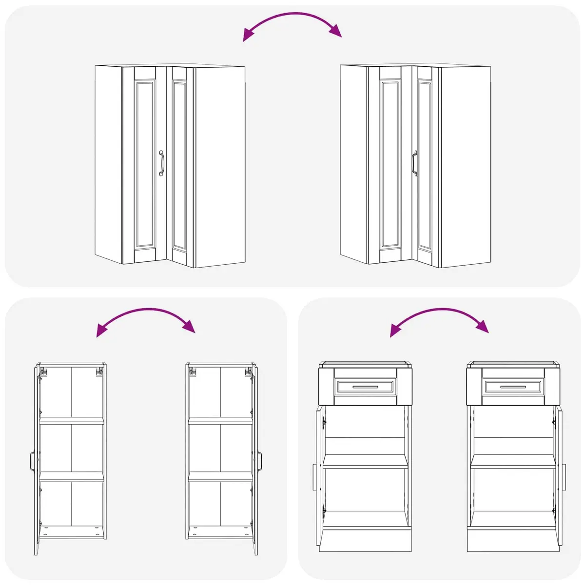 Kitchen Unit PORTO 8 Piece White Engineered Wood Cabinet Storage Furniture
