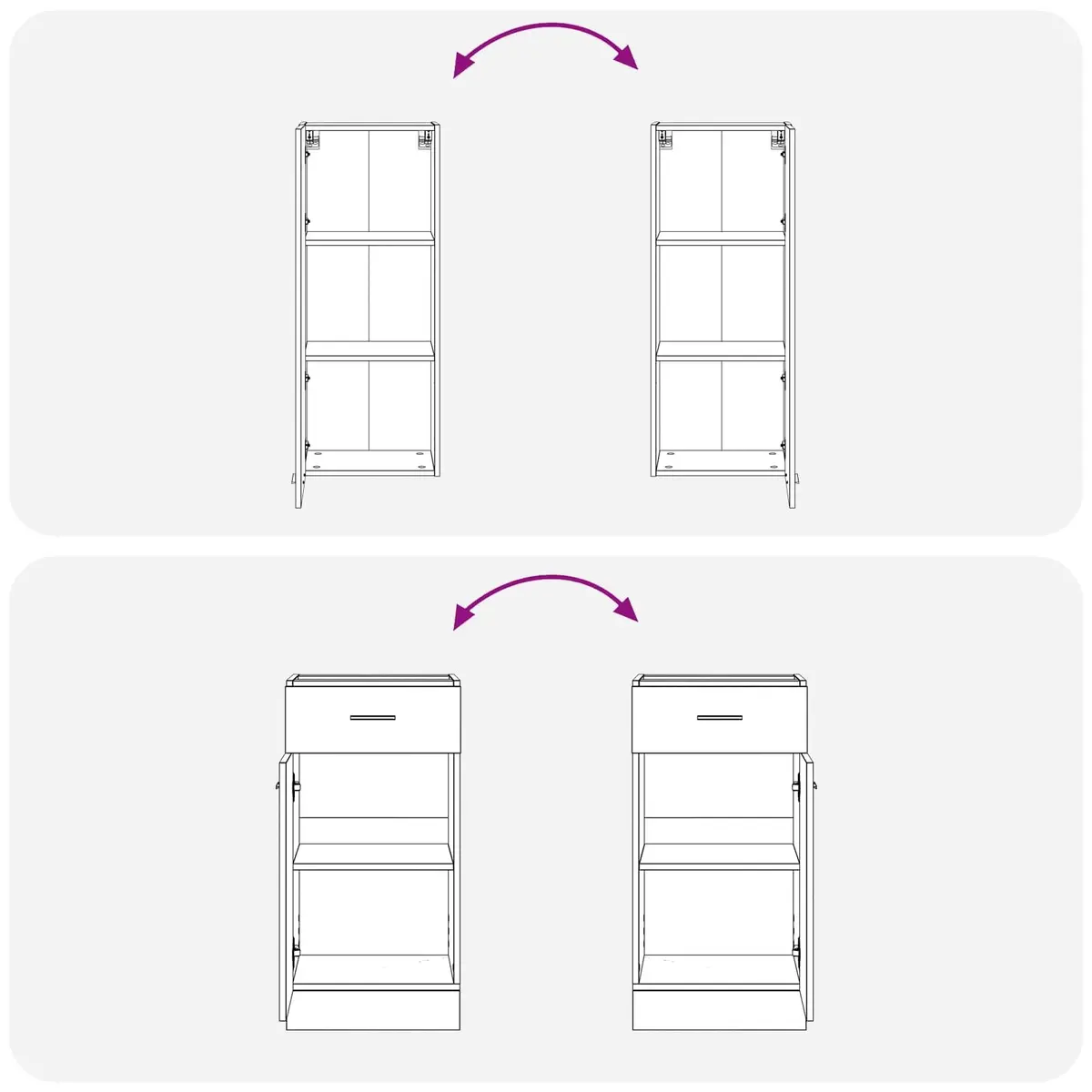 White Kitchen Storage Unit