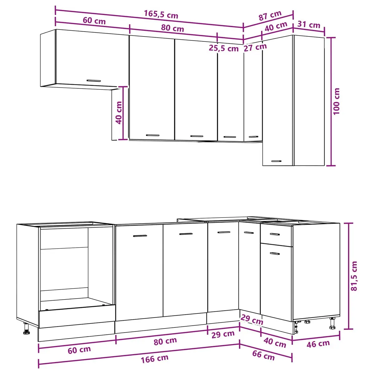 White Kitchen Storage Unit