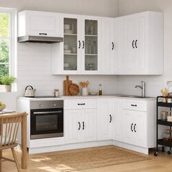Specifications of 8-Piece White Kitchen Cabinet Unit