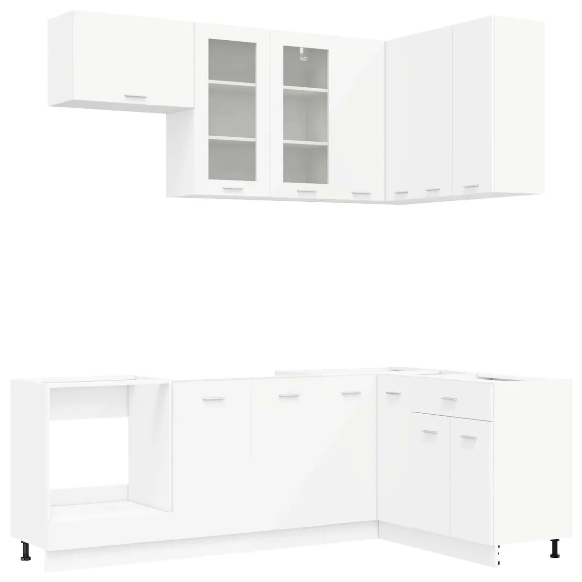 8-Piece Modern Kitchen Cabinet Unit