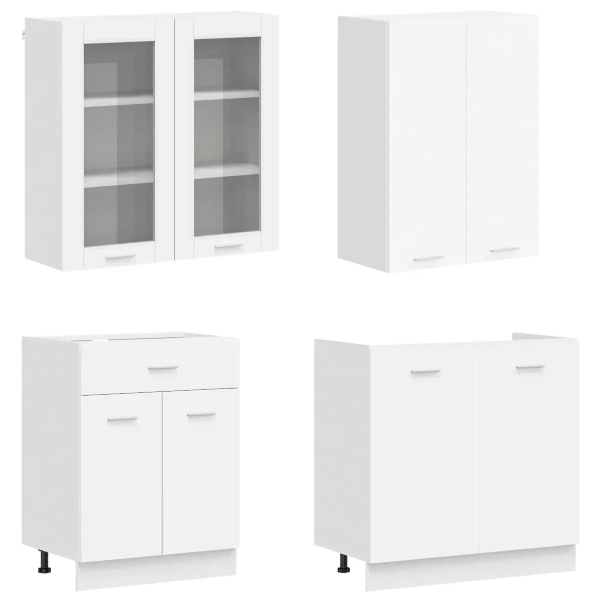 8-Piece Modern Kitchen Cabinet Unit