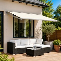 Awning Replacement Fabric Cream 500 x 350 cm Outdoor Shade Polyester